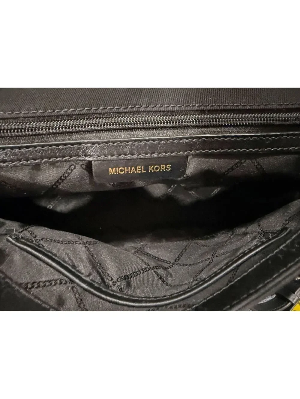Michael Kors Women's Black Nylon Top Handle Studded Crossbody Satchel Bag